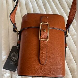 Vince Camuto Brown Leather Crossbody Bag